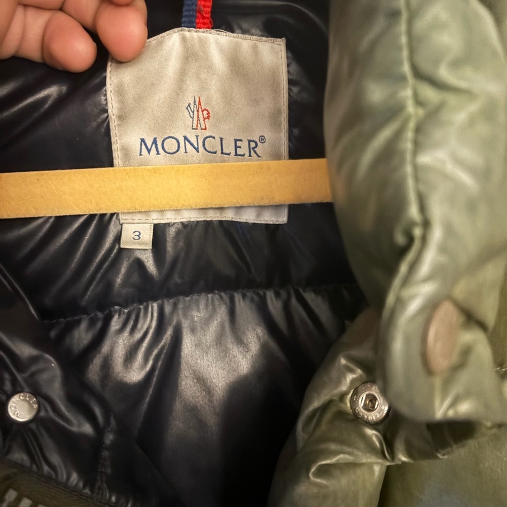 Moncler Men's Olive Puffer Jacket sz 3 M/L - Picture 4 of 10